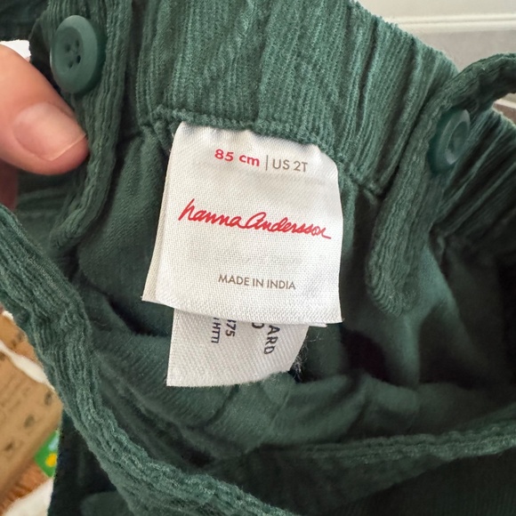 Hanna Anderson Toddler Corduroy Overalls in Malachite - Picture 5 of 5